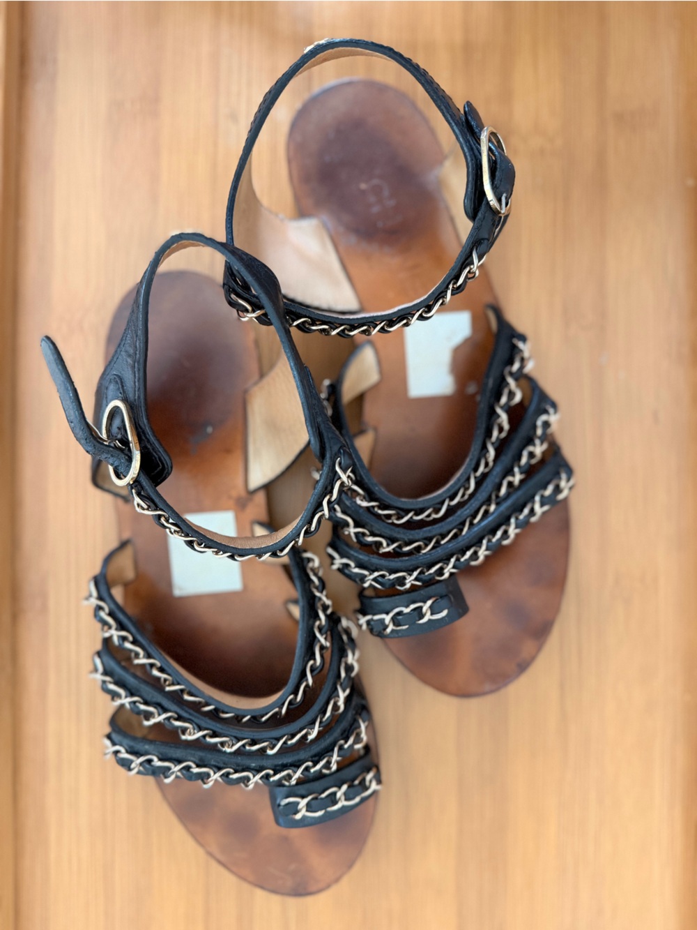 Chanel CC Logo Gladiator Sandals